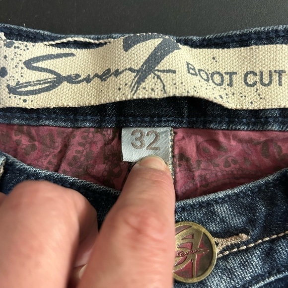 Seven7 Stud Double 7 Bootcut Women's Jean Bonanza Blue ~ NWT ~ Size: 32 - Picture 12 of 14